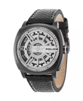Кожаные аналоговые часы Police, черный