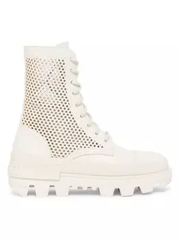 Кожаные армейские ботинки Carinne Moncler, белый