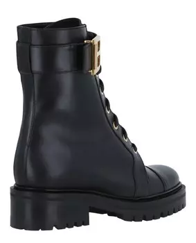 Кожаные армейские ботинки рейнджера Роми Balmain, черный