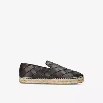 Кожаные эспадрильи jack intrecciato Bottega Veneta, коричневый