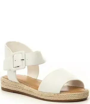 Кожаные эспадрильи Kaygan GB для девочек, семейные сандалии на плоской подошве (молодежная), слоновая кость