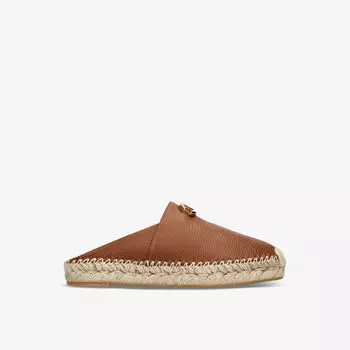 Кожаные эспадрильи moon с декором vlogo Valentino Garavani, коричневый