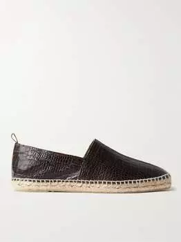 Кожаные эспадрильи Pablo с эффектом крокодила CASTAER, коричневый