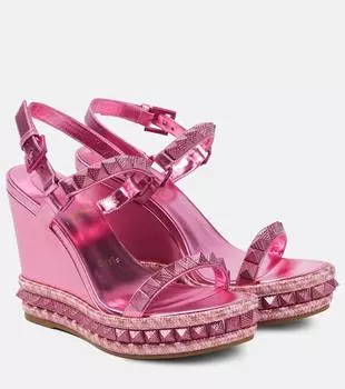 Кожаные эспадрильи pyraclou 110 Christian Louboutin, розовый