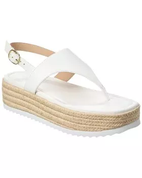 Кожаные эспадрильи Stuart Weitzman Mel на плоской платформе, белый