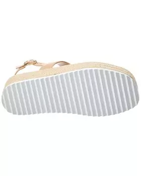 Кожаные эспадрильи Stuart Weitzman Mel на плоской платформе, бежевый