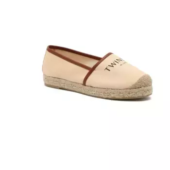 Кожаные эспадрильи Twin-Set, бежевый