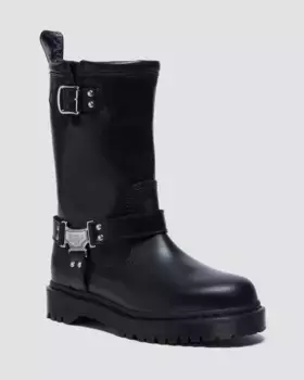 Кожаные байкерские ботинки Dr. Martens Anistone Hi, цвет Black — Wanama