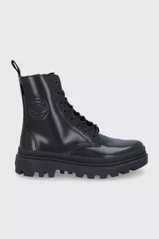 Кожаные байкерские ботинки Palladium, черный