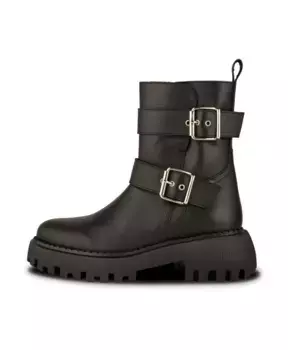 Кожаные байкерские ботинки с пряжками Shoe The Bear, черный