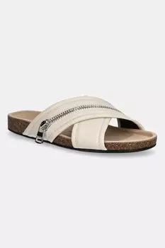 Кожаные байкерские мокасины JW Anderson, бежевый