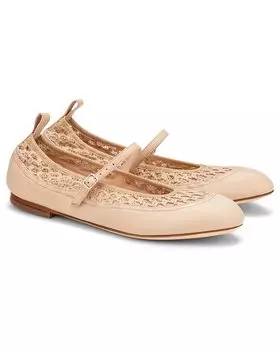 Кожаные балетки AGL Milly Plots, бежевый