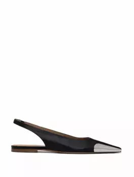 Кожаные балетки Allenframe Off-White, черный