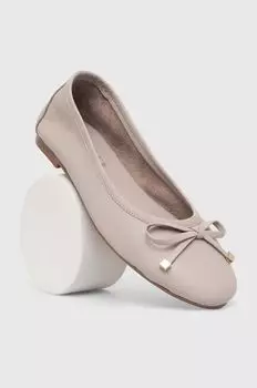 Кожаные балетки Answear Lab, бежевый