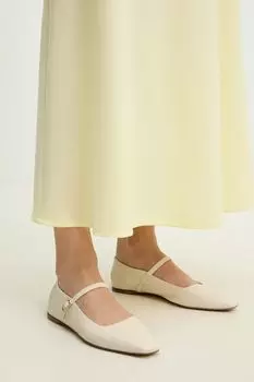 Кожаные балетки Answear.Lab, бежевый