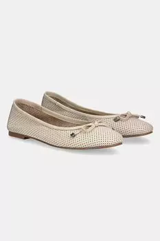 Кожаные балетки Answear.Lab, бежевый