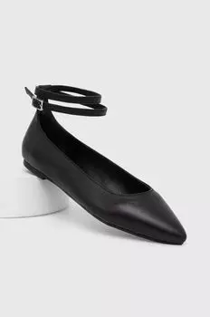 Кожаные балетки Answear Lab, черный