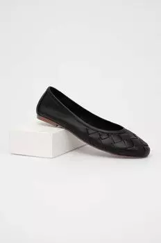 Кожаные балетки Answear Lab, черный