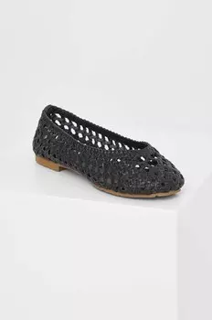 Кожаные балетки Answear Lab, черный