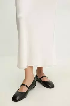 Кожаные балетки Answear.Lab, черный