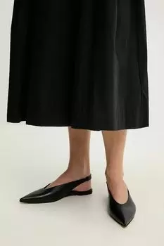 Кожаные балетки Answear.Lab, черный