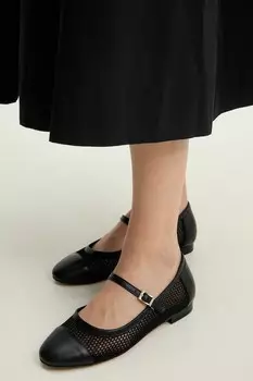 Кожаные балетки Answear.Lab, черный