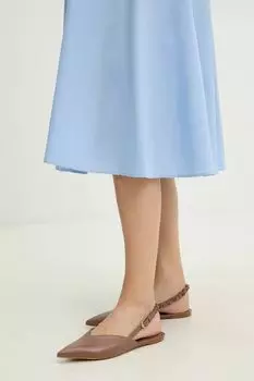 Кожаные балетки Answear.Lab, коричневый