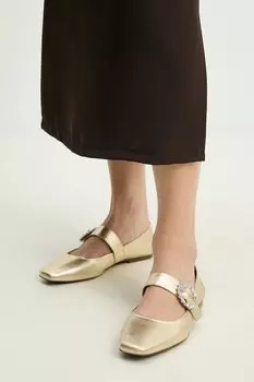Кожаные балетки Answear.Lab, золотой