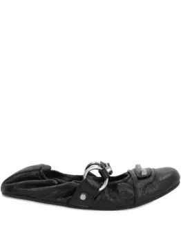 Кожаные балетки BALENCIAGA, черный