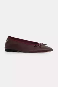 Кожаные балетки BALLERINA SOFT LEATHER Tommy Hilfiger, гранатовый