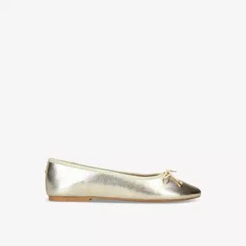 Кожаные балетки blossoms с эффектом металлик Steve Madden, желтый