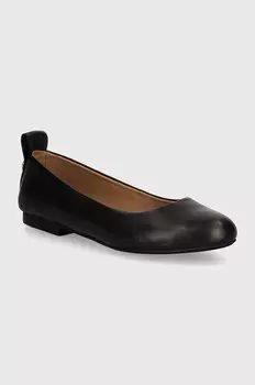 Кожаные балетки BOSS Dasy, черный
