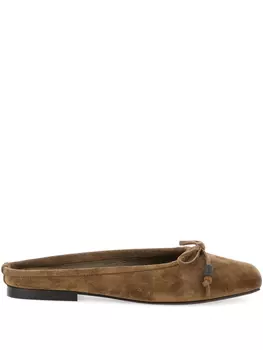 Кожаные балетки Brunello Cucinelli, коричневый