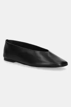 Кожаные балетки CLASSIC BALLERINA - LTH Calvin Klein, черный