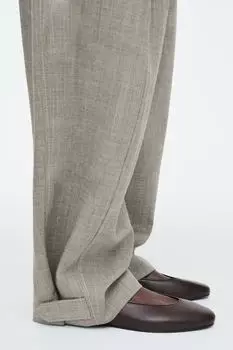 Кожаные балетки Cos, коричневый