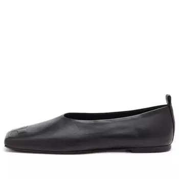 Кожаные балетки Courrges, черный