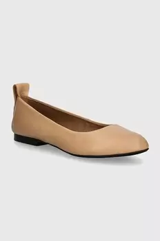 Кожаные балетки Dasy Boss, бежевый