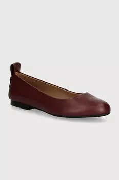 Кожаные балетки Dasy Boss, бордовый