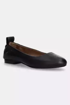 Кожаные балетки Dasy BOSS, черный