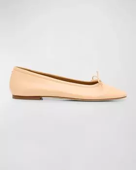 Кожаные балетки Delfina с бантом Aeyde, цвет Peach