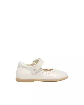 Кожаные балетки для девочек Naturino, бежевый