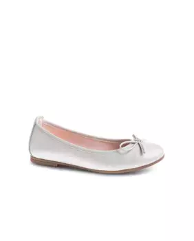 Кожаные балетки для девочки на резинке Pablosky, бежевый