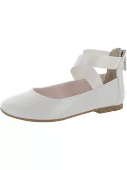 Кожаные балетки для маленьких детей для девочек Nina, белый