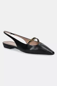 Кожаные балетки Emporio Armani, черный