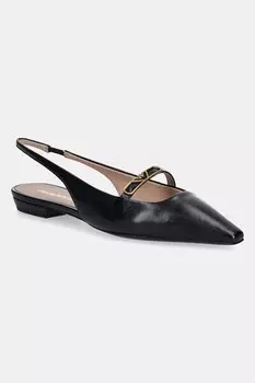 Кожаные балетки Emporio Armani, черный