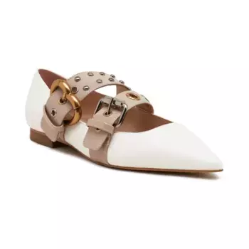 Кожаные балетки Gianira Pinko, белый