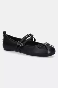 Кожаные балетки Gioia Pinko, черный