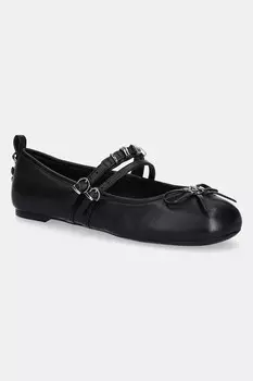 Кожаные балетки Gioia Pinko, черный