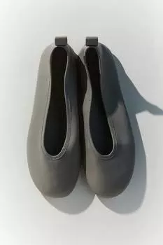 Кожаные балетки H&M, серый