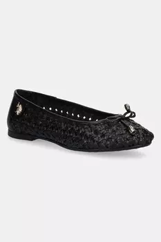 Кожаные балетки JULIA U.S. Polo Assn., черный